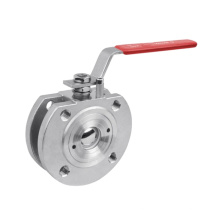 Stainless Steel F316 1pc one piece wafer type end connection flange ball valve with lever operated